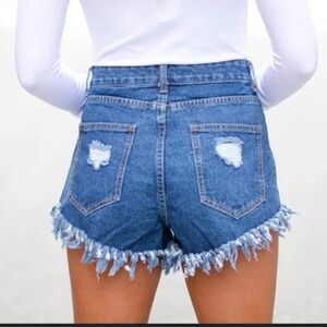 buddy love sami daisy duke jean shorts raw fringe raggedy edges size 29 boutique